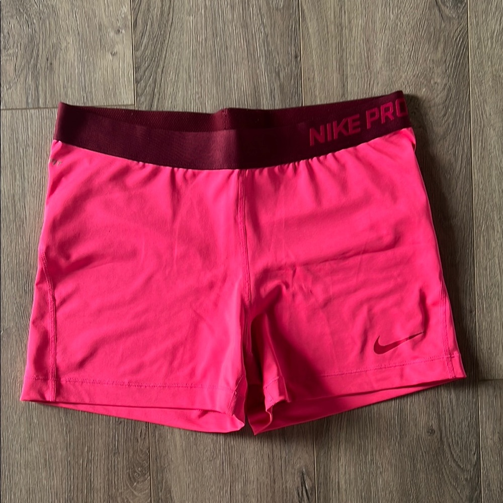 Nike Pro Pink Athletic Compression Shorts - size XL